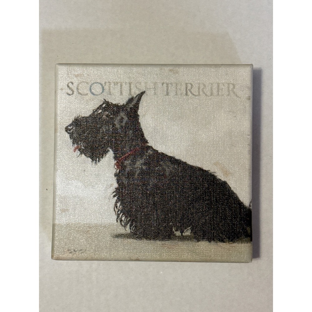 Scottish Terrier 5"x 5" Wrapped‎ Canvas Wall Hanging/Shelf Sitter Made in USA